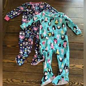 Babygirl 18 month fleece footed pajamas
